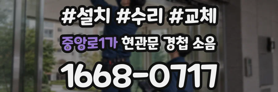 중앙로1가 현관문 경첩 소음