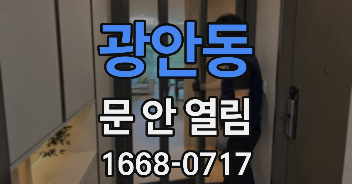 광안동 문 안 열림