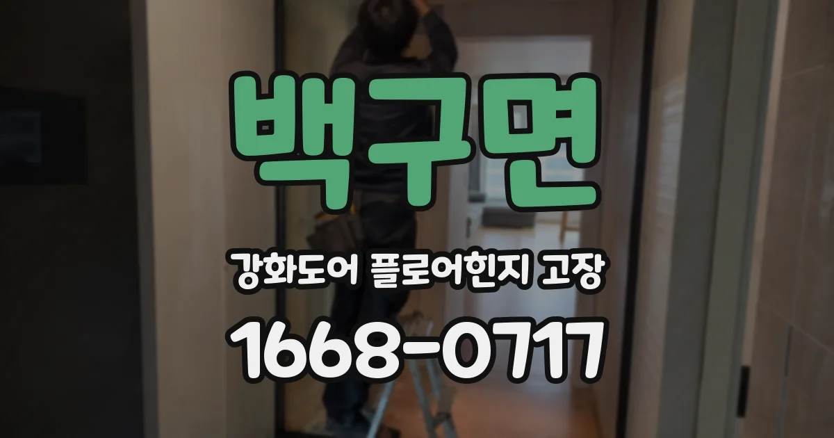 백구면 강화도어 플로어힌지 고장