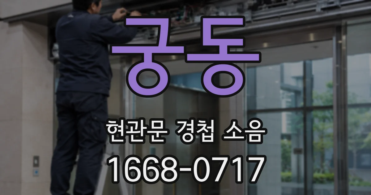 궁동 현관문 경첩 소음