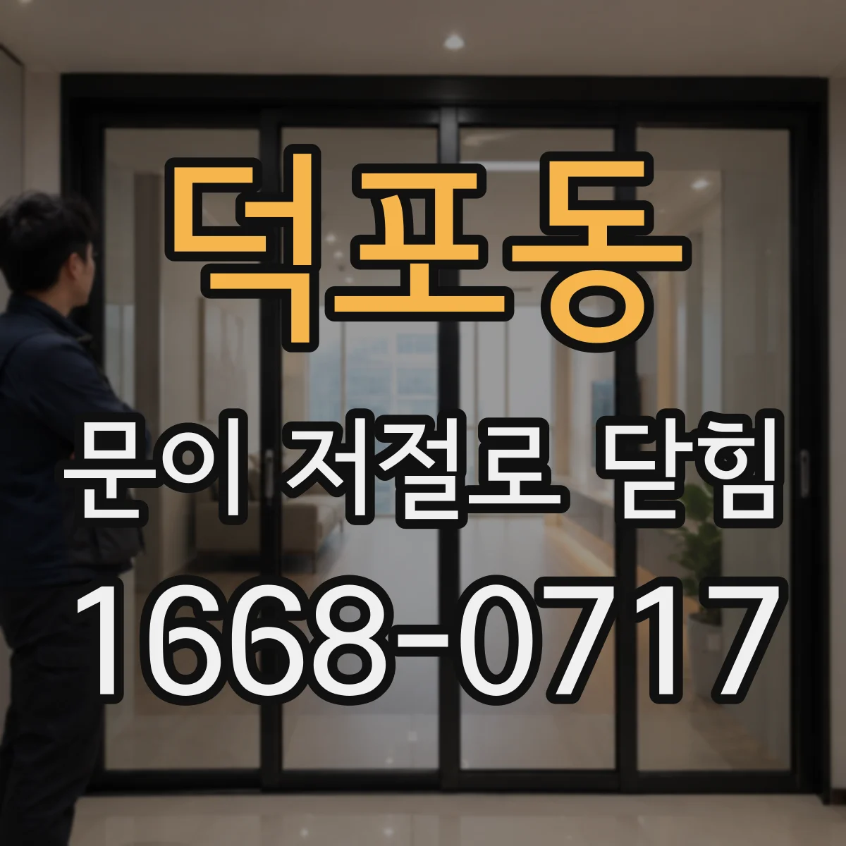 덕포동 문이 저절로 닫힘