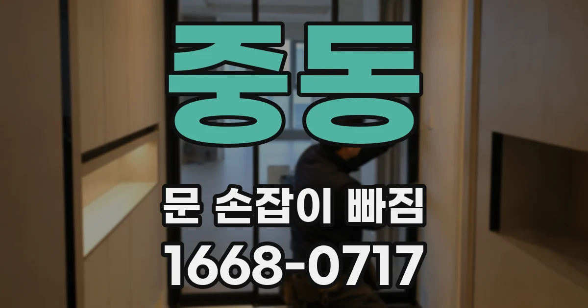 중동 문 손잡이 빠짐