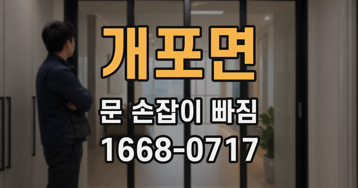 개포면 문 손잡이 빠짐