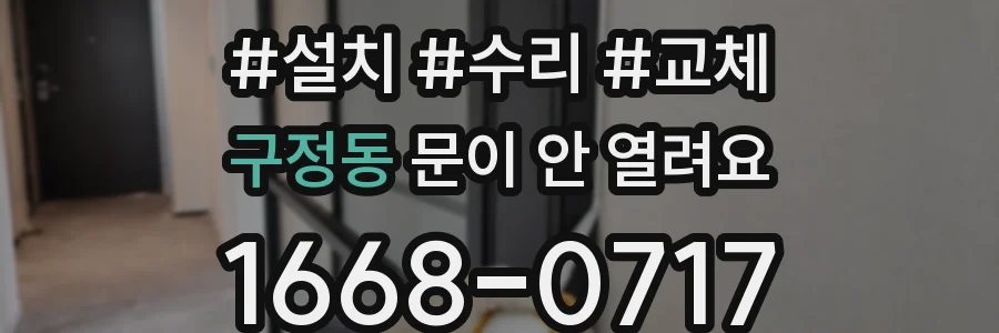 구정동 문이 안 열려요