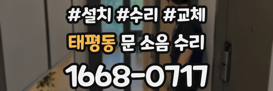 태평동 문 소음 수리