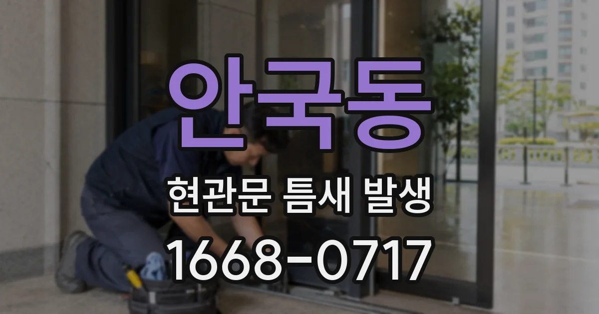 안국동 현관문 틈새 발생