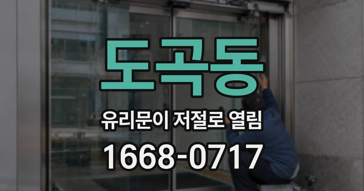 도곡동 유리문이 저절로 열림