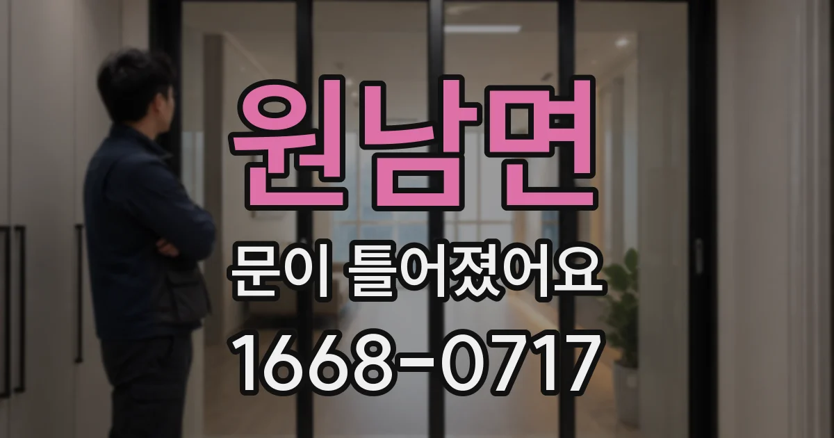 원남면 문이 틀어졌어요