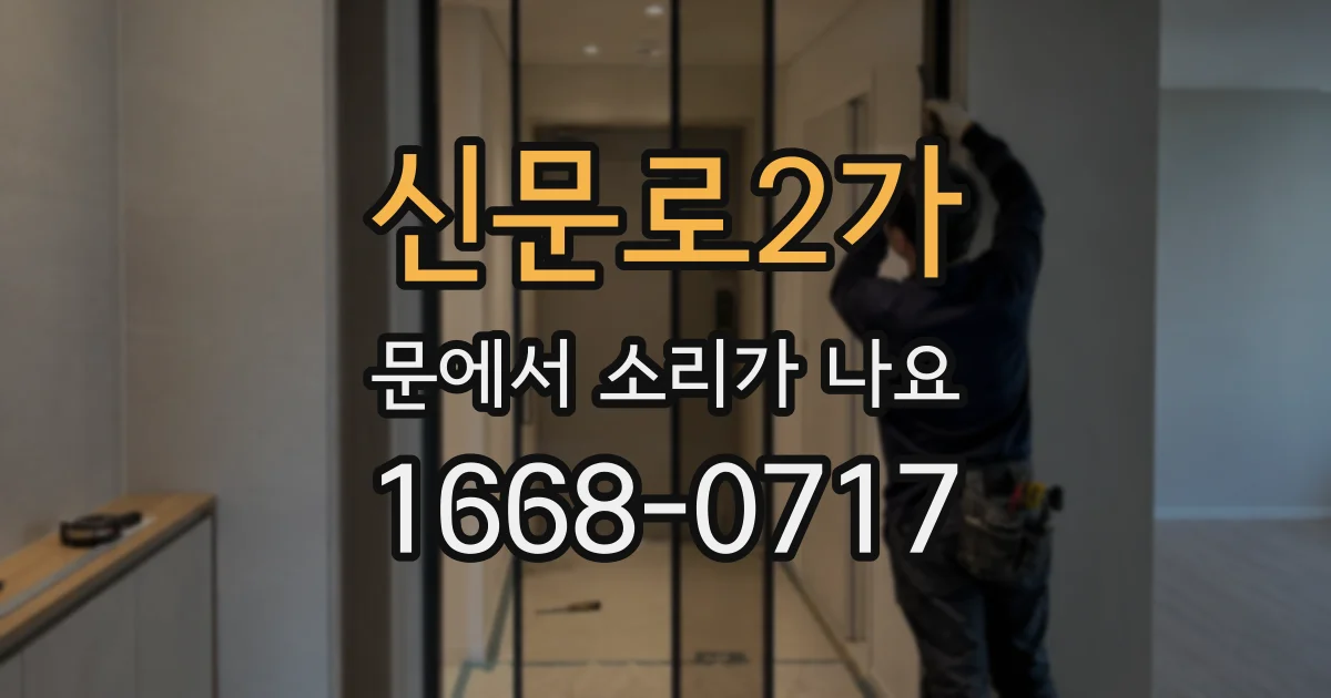 신문로2가 문에서 소리가 나요