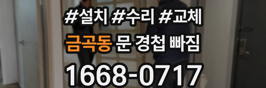 금곡동 문 경첩 빠짐
