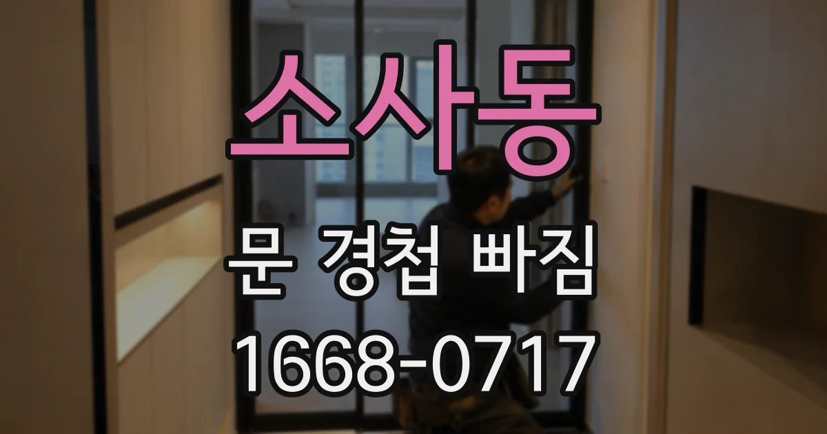 소사동 문 경첩 빠짐