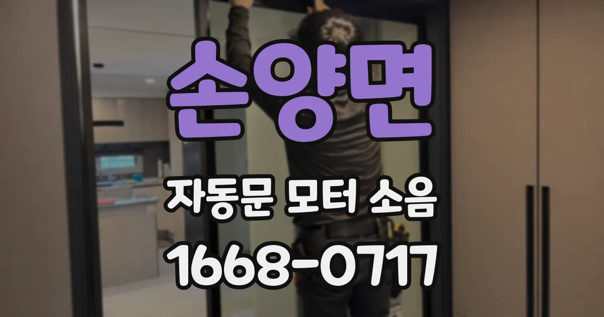 손양면 자동문 모터 소음