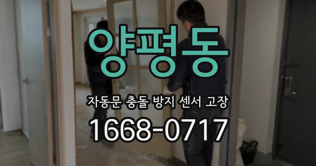 양평동 자동문 충돌 방지 센서 고장