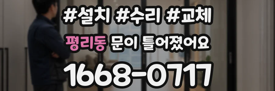 평리동 문이 틀어졌어요