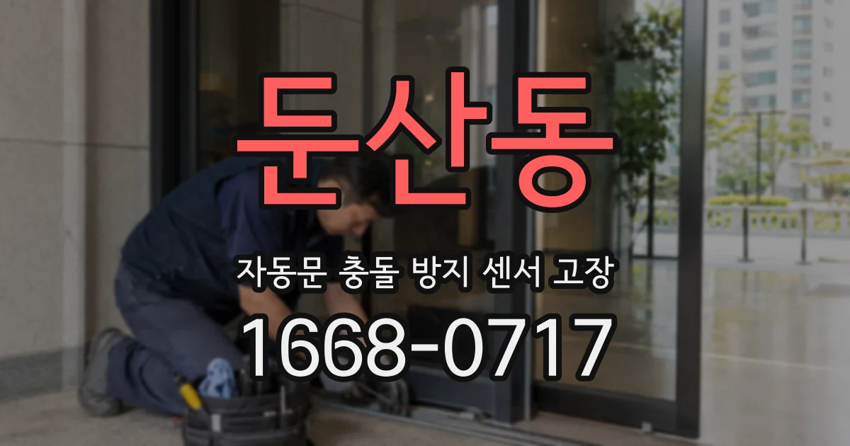 둔산동 자동문 충돌 방지 센서 고장