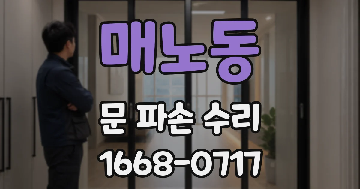 매노동 문 파손 수리