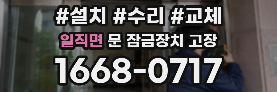 일직면 문 잠금장치 고장