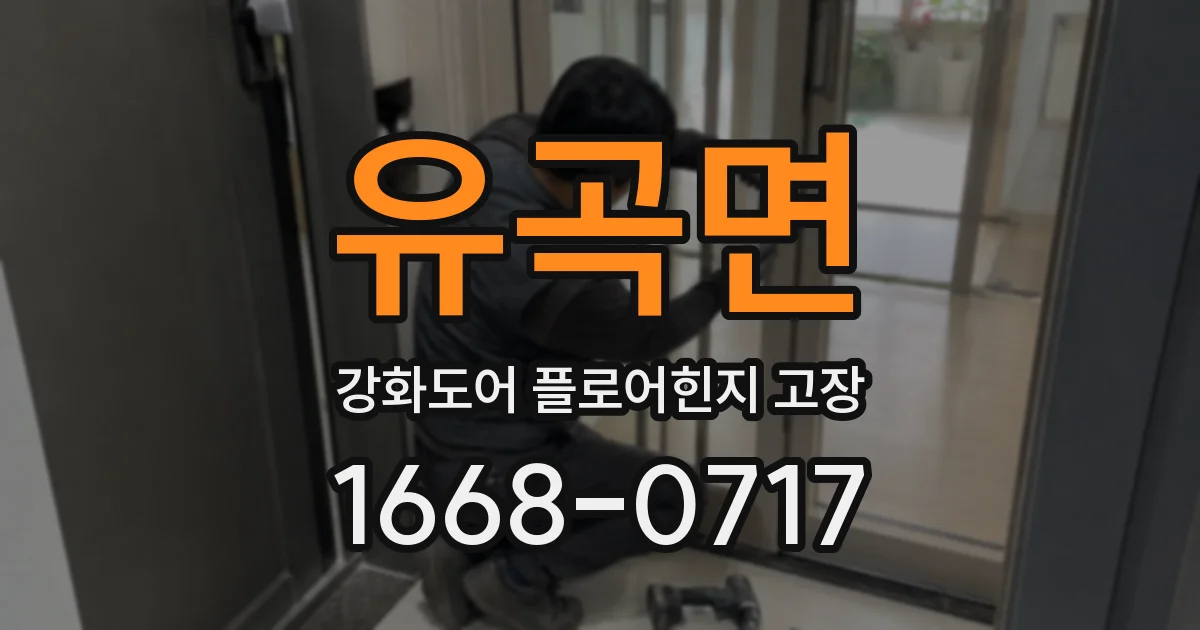 유곡면 강화도어 플로어힌지 고장