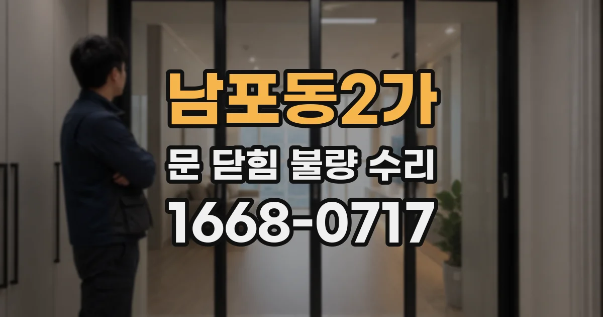 남포동2가 문 닫힘 불량 수리
