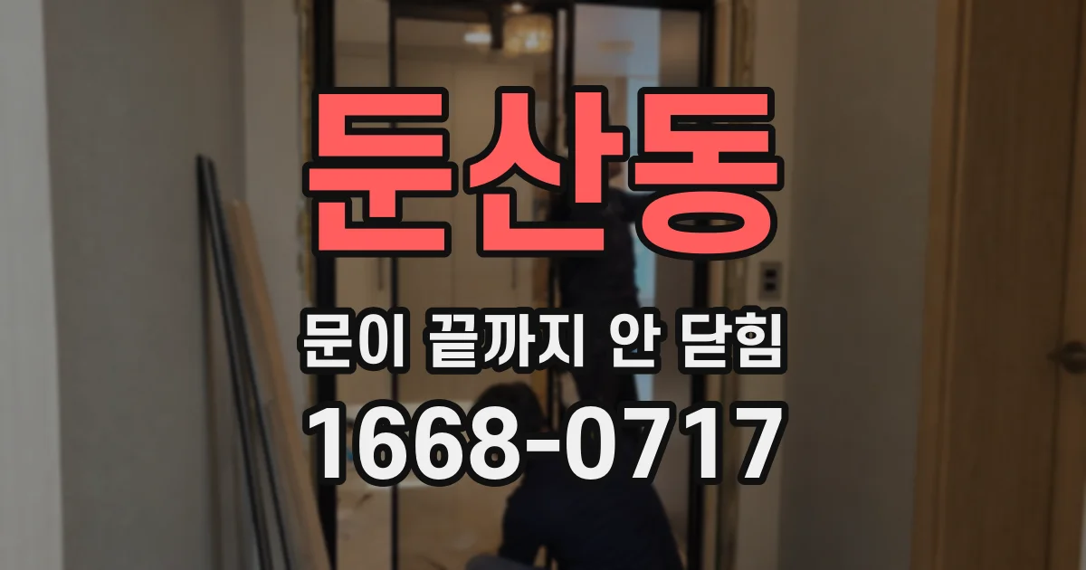 둔산동 문이 끝까지 안 닫힘