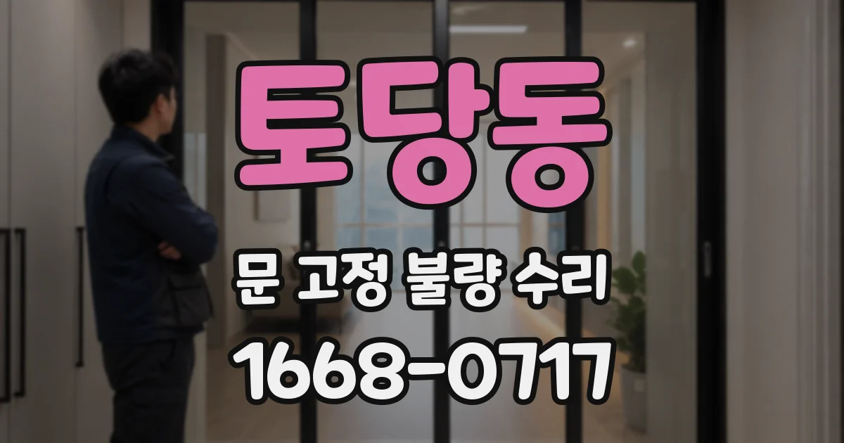 토당동 문 고정 불량 수리