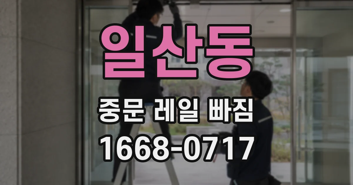일산동 중문 레일 빠짐