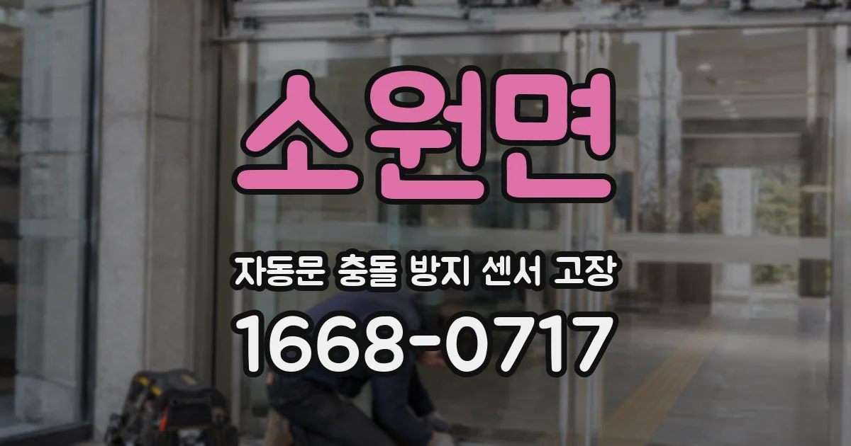 소원면 자동문 충돌 방지 센서 고장