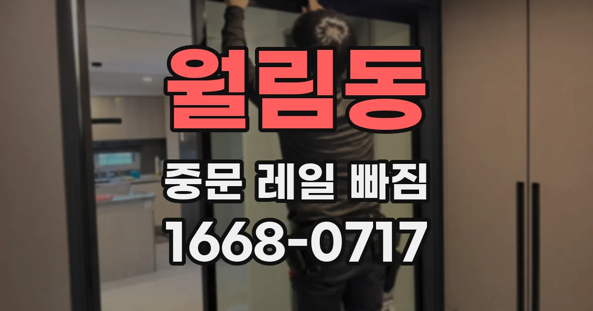 월림동 중문 레일 빠짐