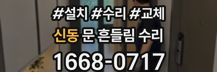 신동 문 흔들림 수리