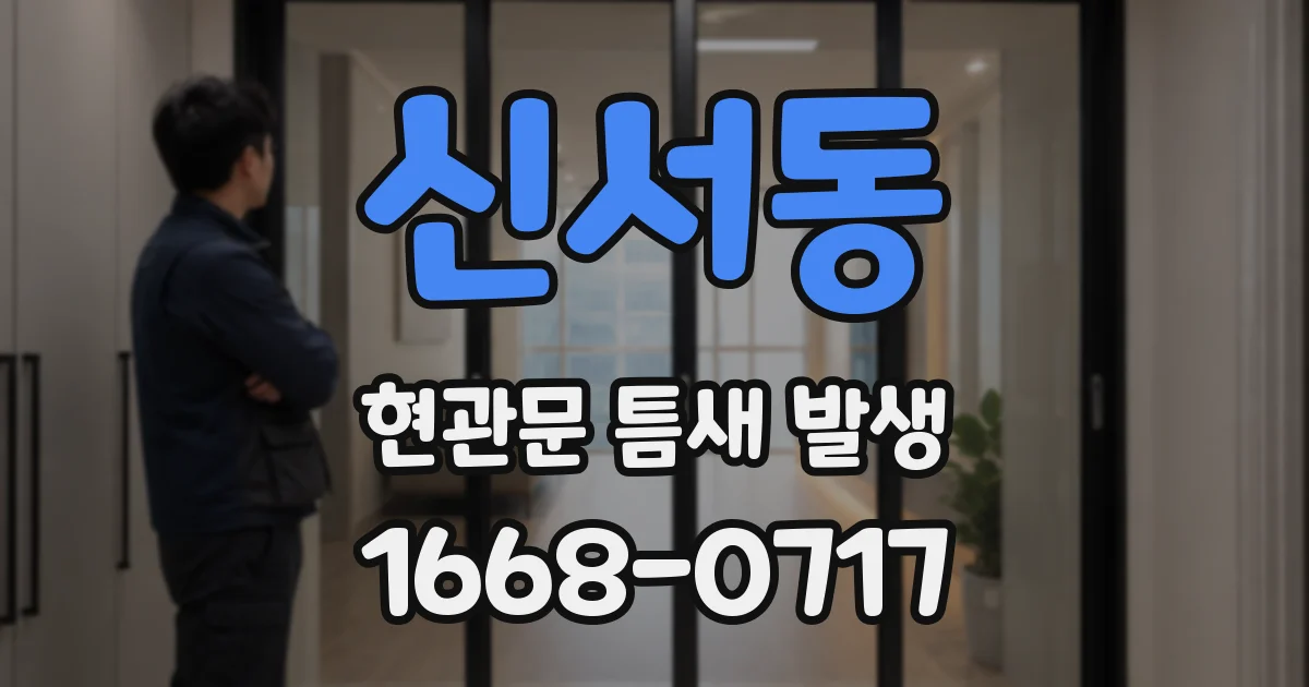 신서동 현관문 틈새 발생