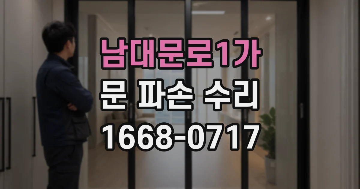 남대문로1가 문 파손 수리