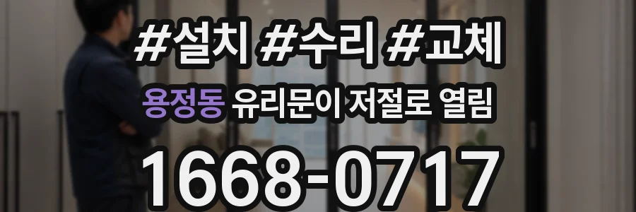 용정동 유리문이 저절로 열림