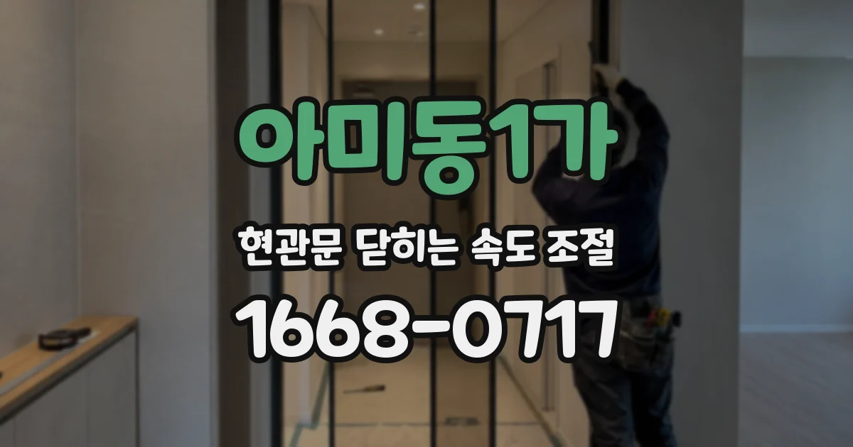 아미동1가 현관문 닫히는 속도 조절