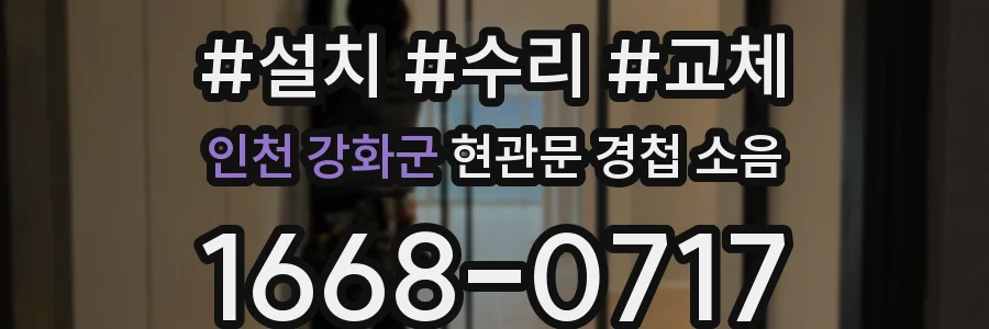 인천 강화군 현관문 경첩 소음