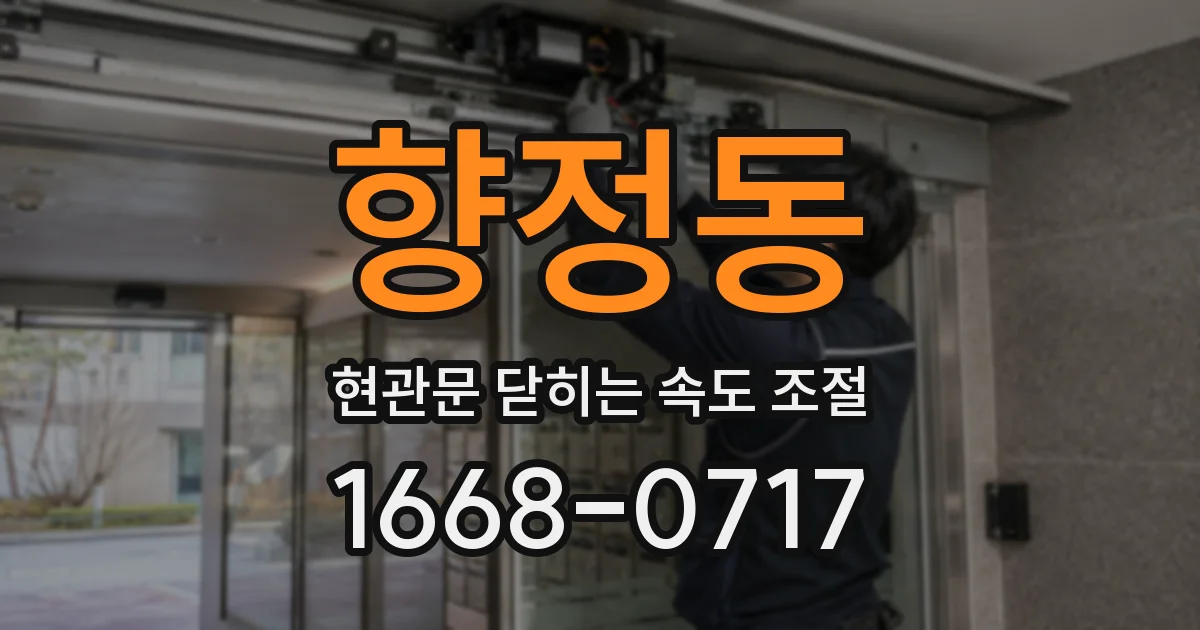 향정동 현관문 닫히는 속도 조절