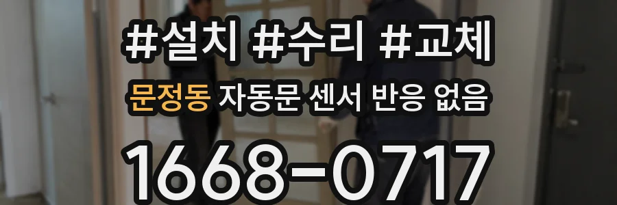 문정동 자동문 센서 반응 없음