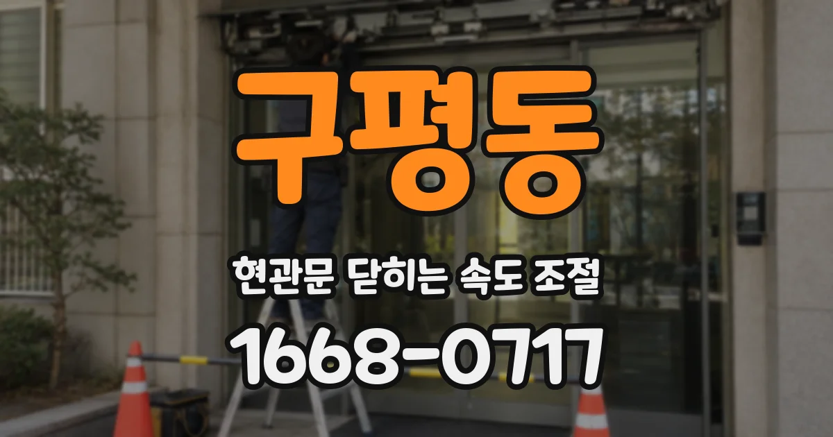 구평동 현관문 닫히는 속도 조절