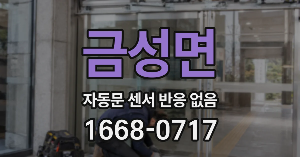 금성면 자동문 센서 반응 없음