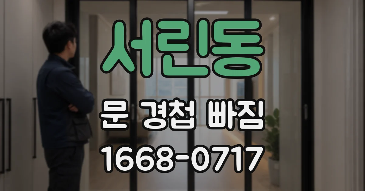 서린동 문 경첩 빠짐