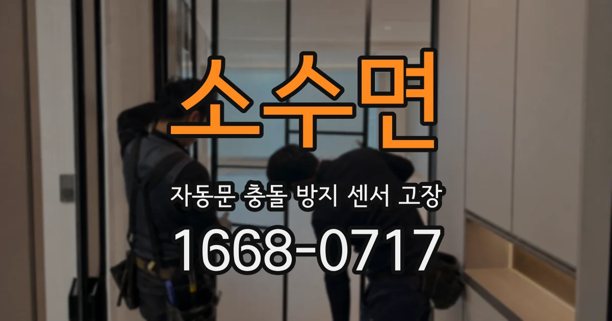 소수면 자동문 충돌 방지 센서 고장