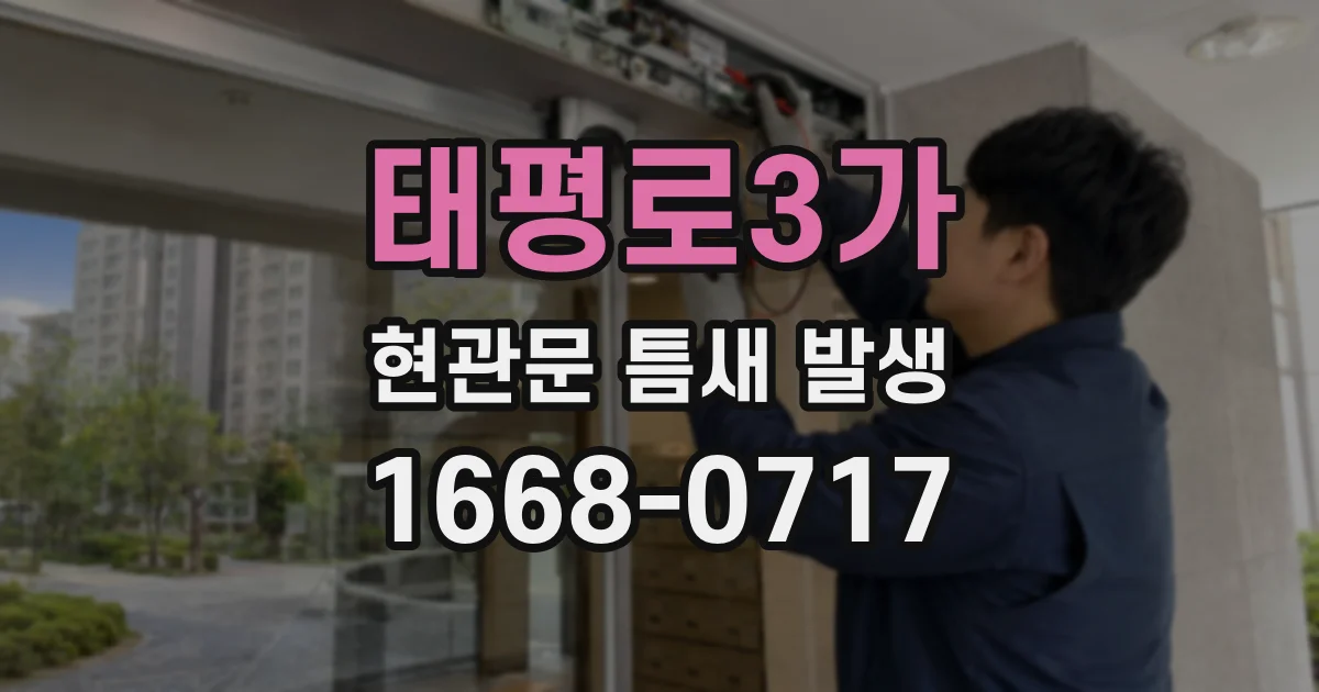 태평로3가 현관문 틈새 발생