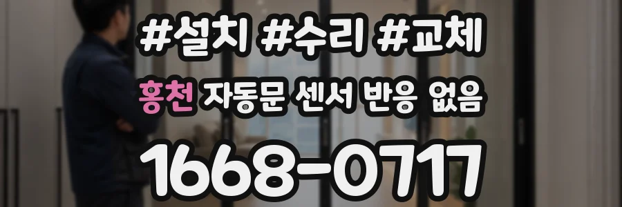 홍천 자동문 센서 반응 없음