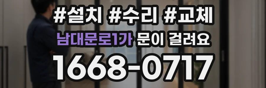 남대문로1가 문이 걸려요