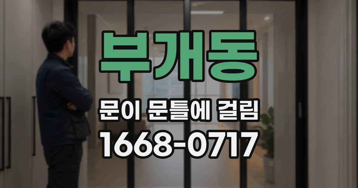 부개동 문이 문틀에 걸림