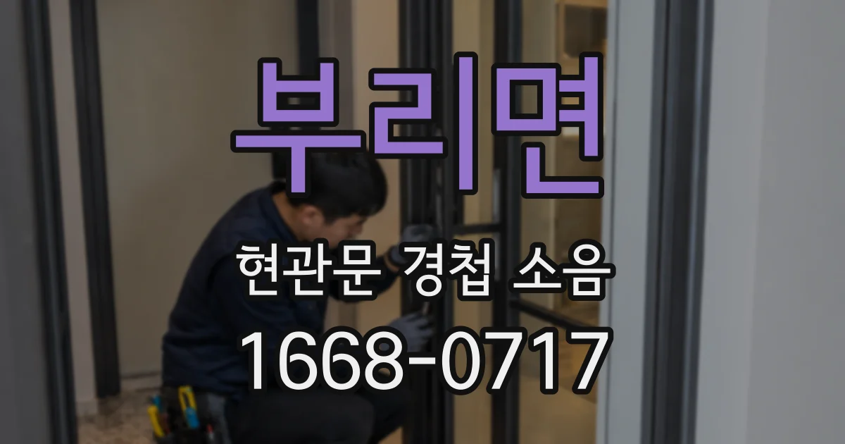 부리면 현관문 경첩 소음
