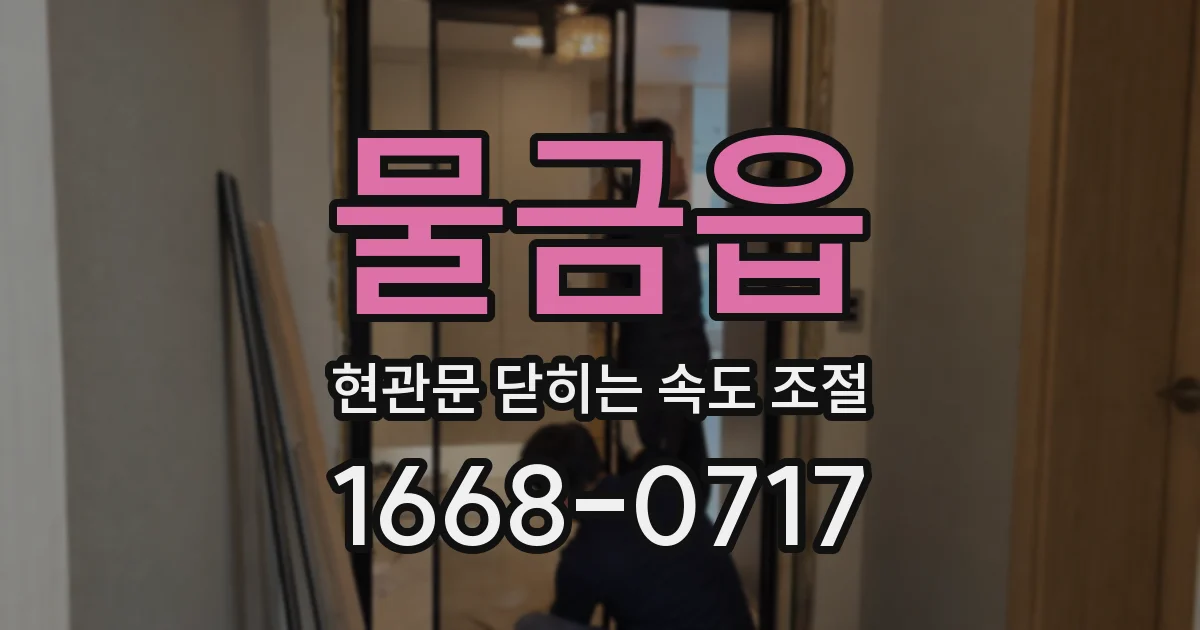 물금읍 현관문 닫히는 속도 조절