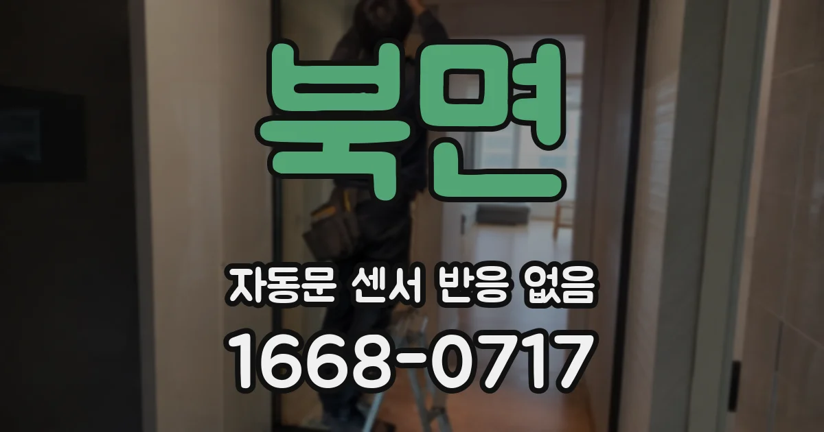 북면 자동문 센서 반응 없음