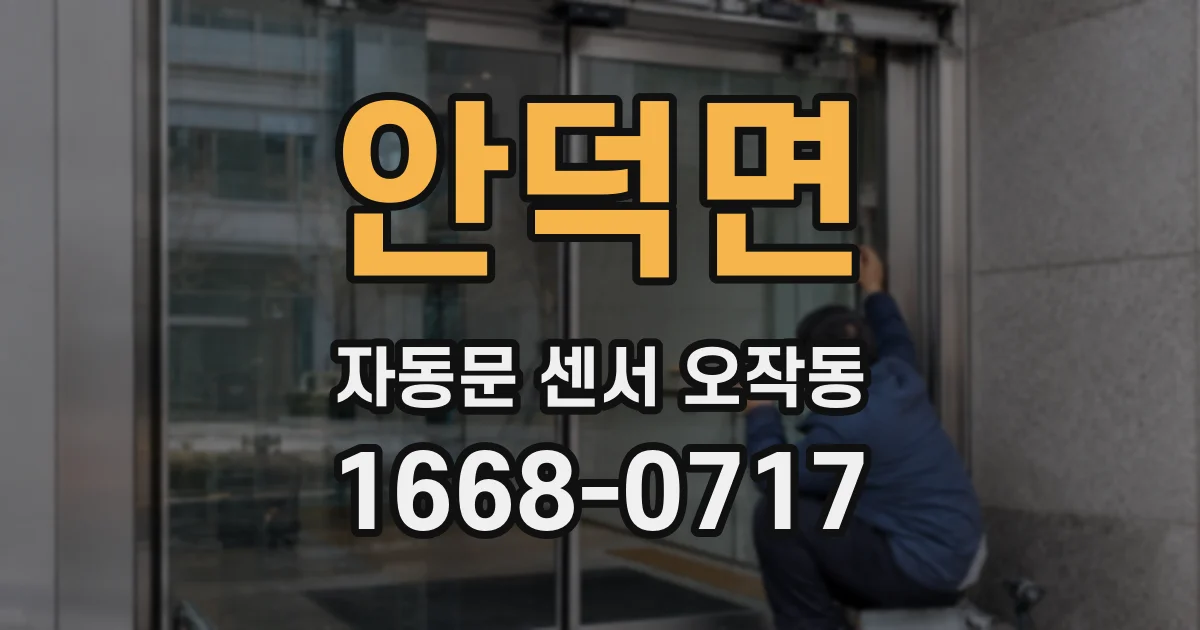 안덕면 자동문 센서 오작동
