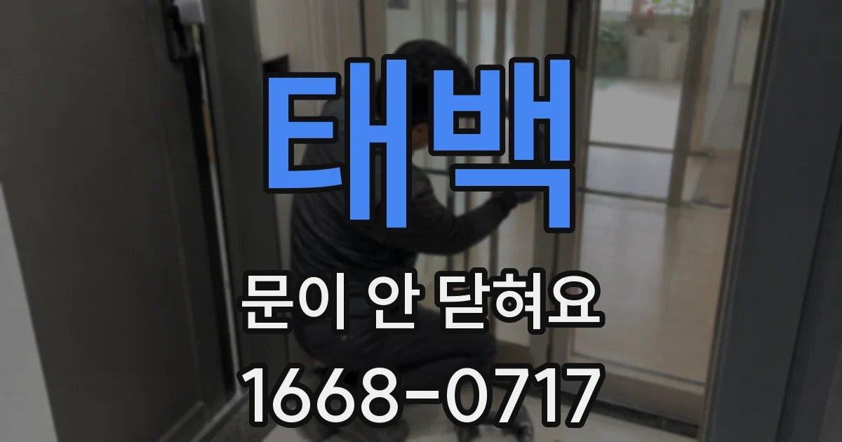 태백 문이 안 닫혀요