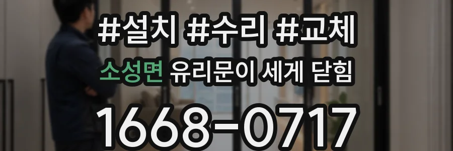 소성면 유리문이 세게 닫힘